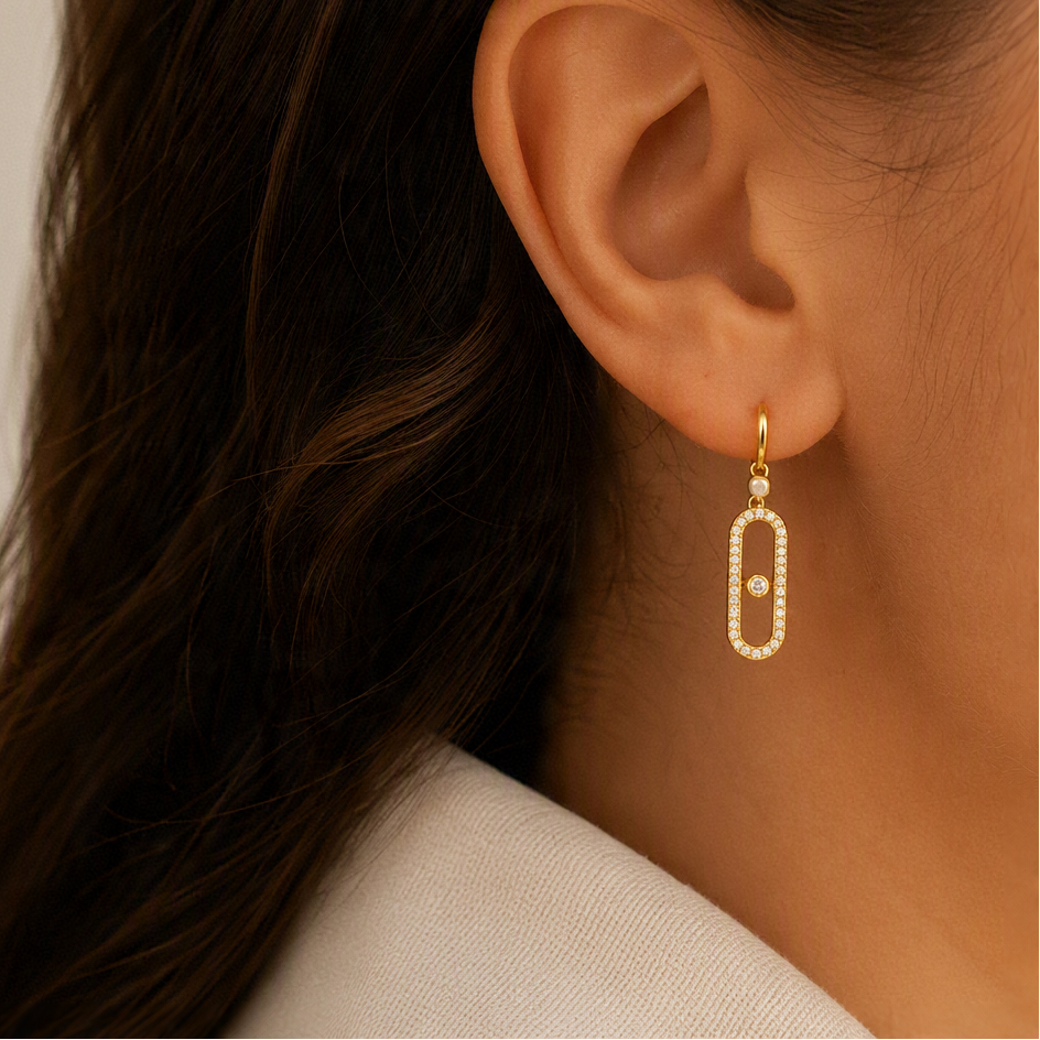 Boucles d'oreilles à pierre très élégantes