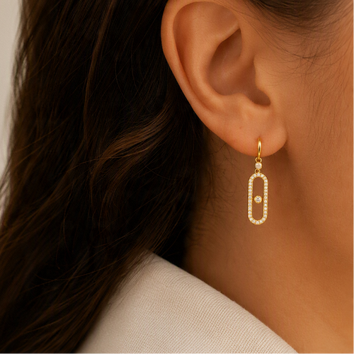 Boucles d'oreilles à pierre très élégantes