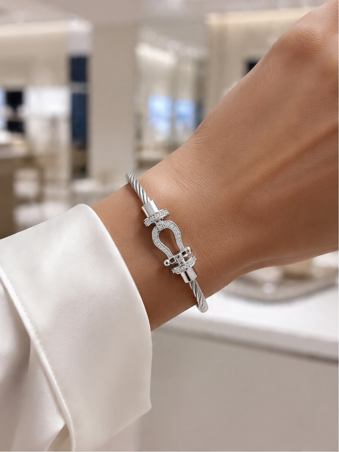 Bracelet Fer à cheval cordon - Acier Inoxydable