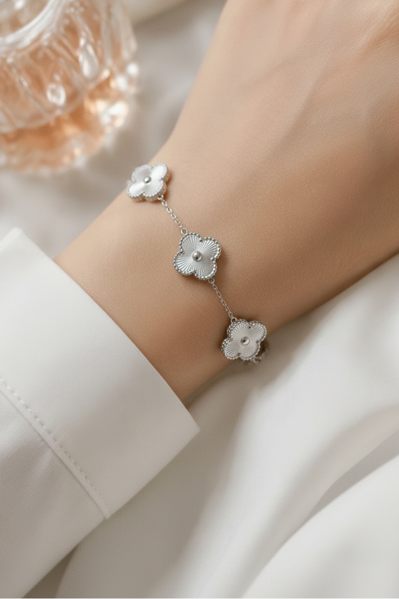 Bracelet trèfle - Acier inoxydable