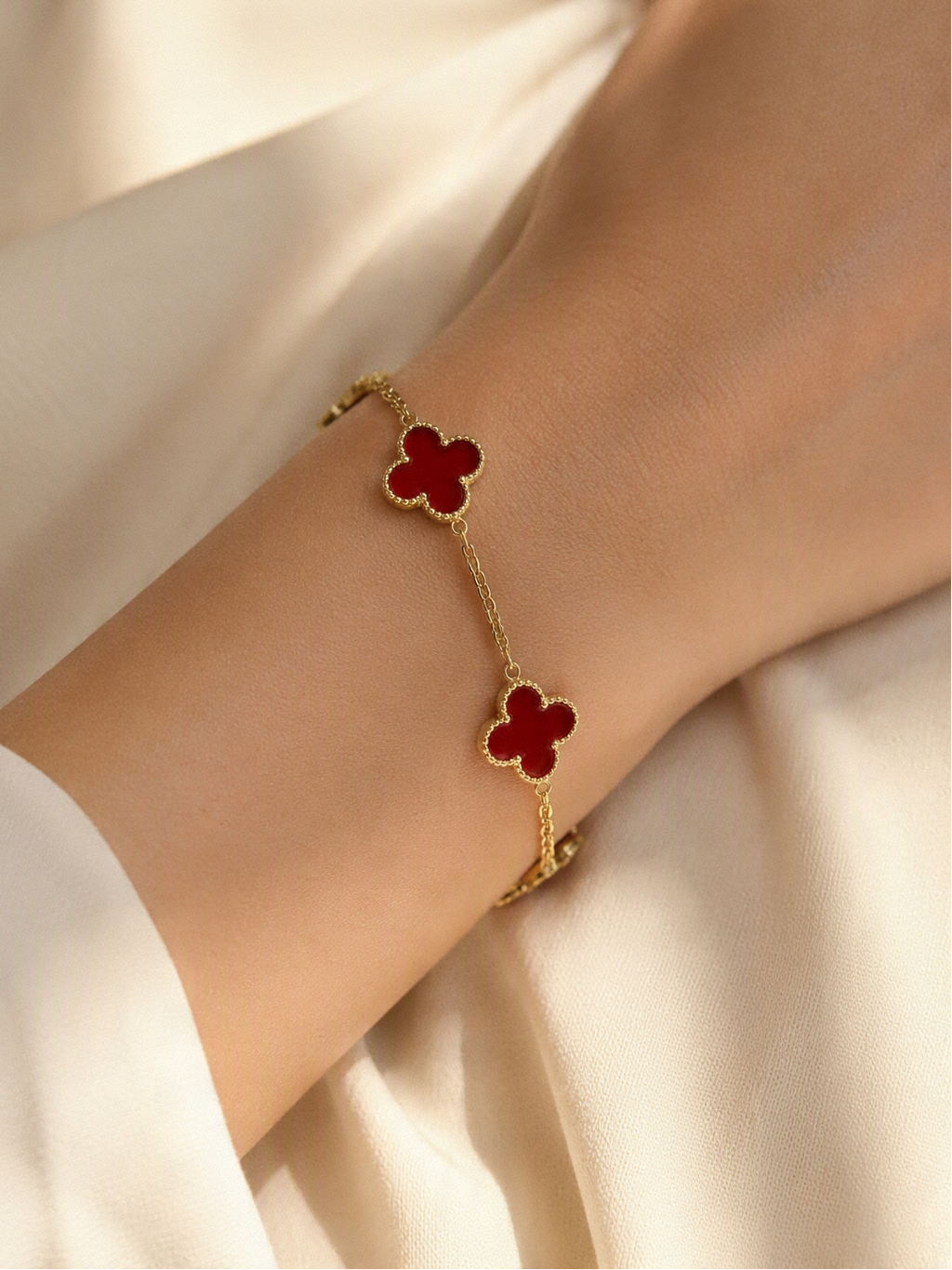 Bracelet trèfle - Acier inoxydable