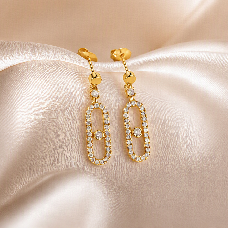 Boucles d'oreilles à pierre très élégantes