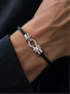 Bracelet Fer à cheval cordon - Acier Inoxydable