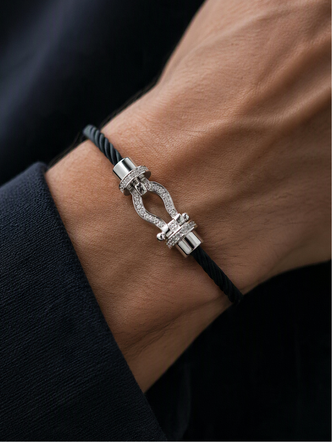 Bracelet Fer à cheval cordon - Acier Inoxydable