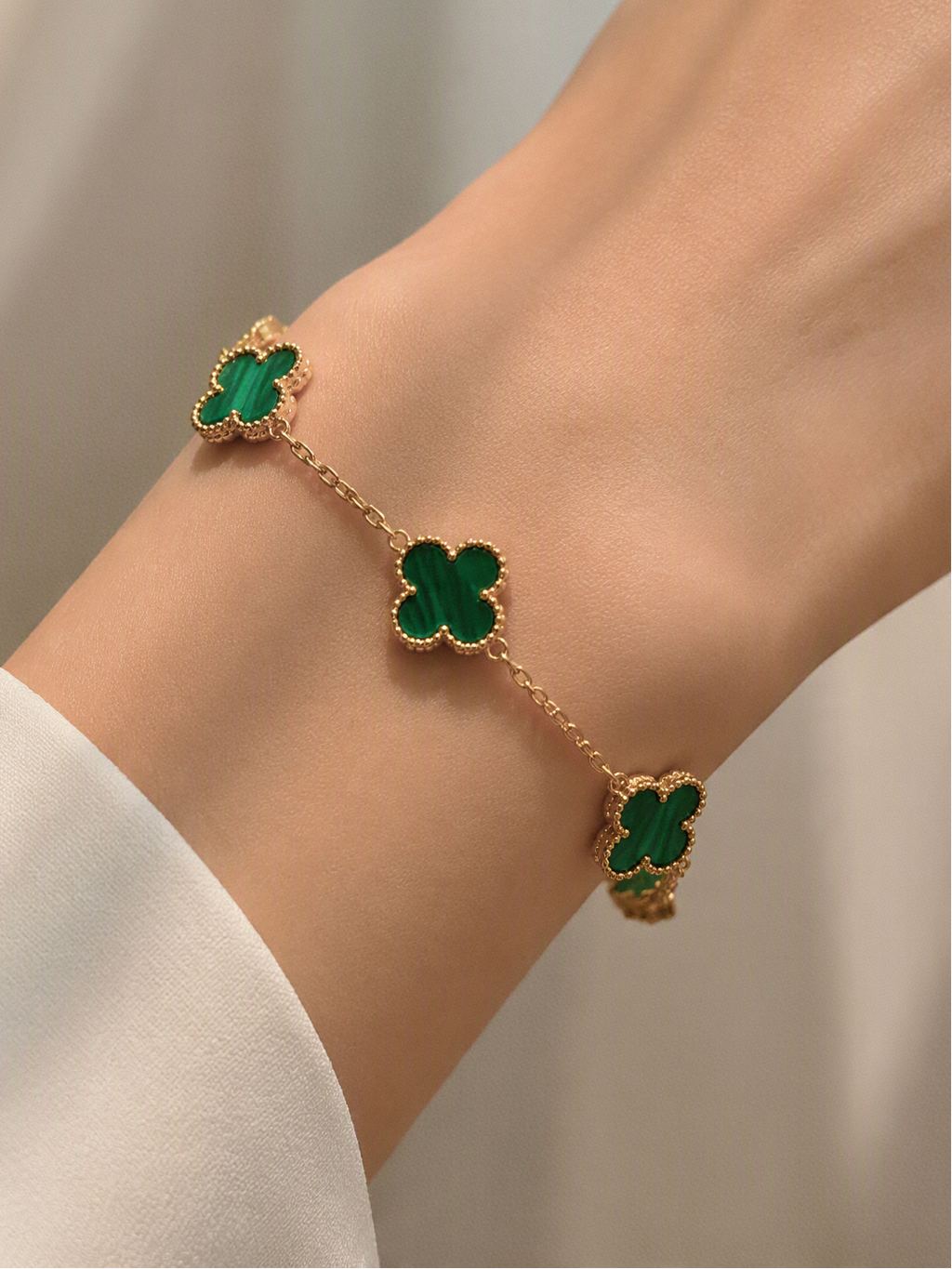 Bracelet trèfle - Acier inoxydable
