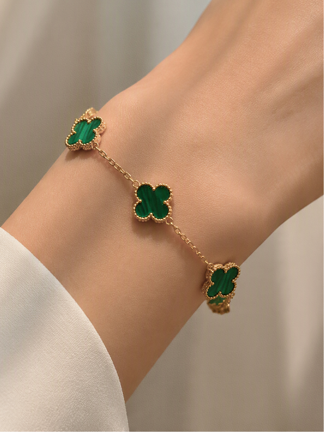 Bracelet trèfle - Acier inoxydable