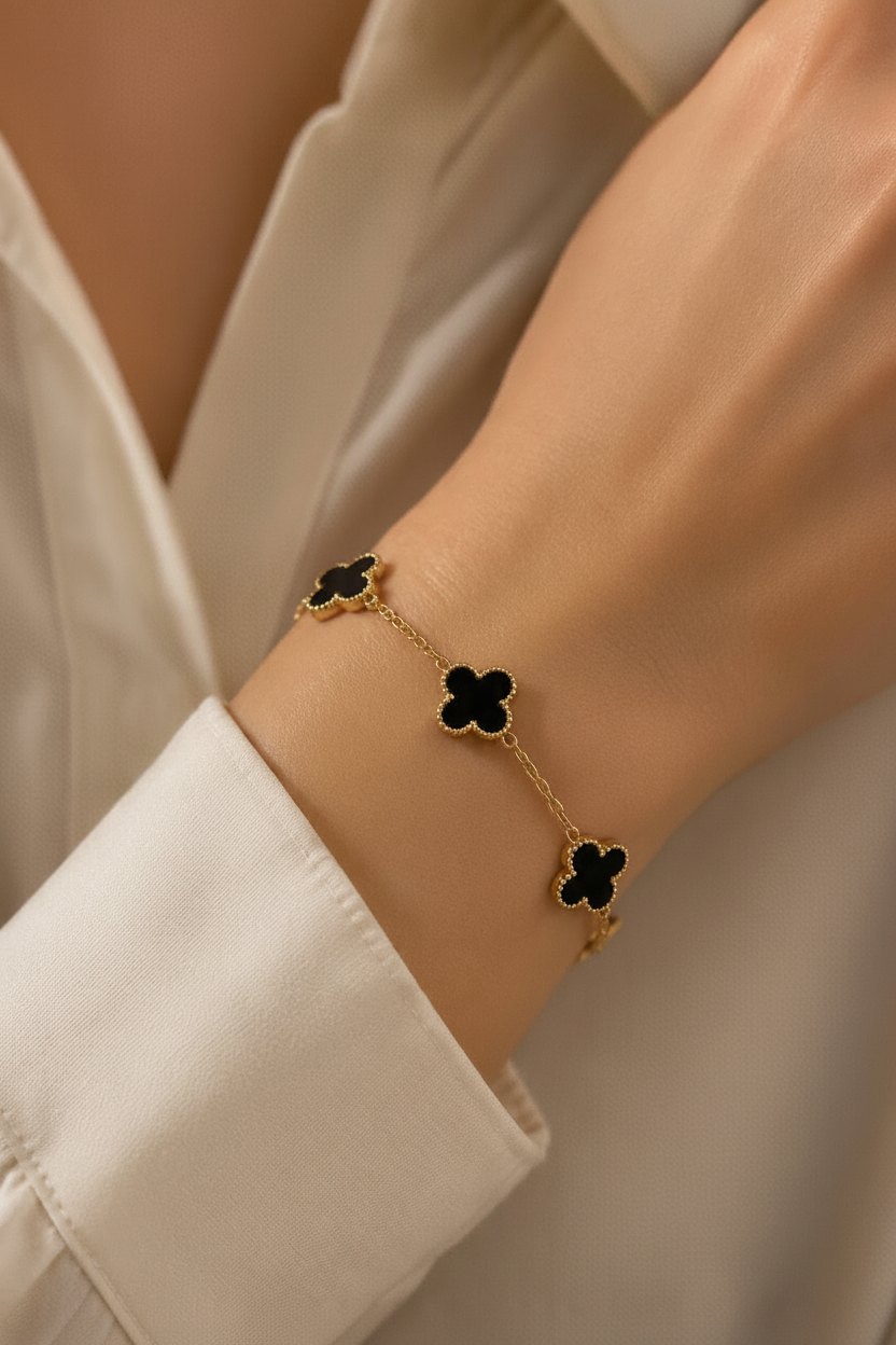 Bracelet trèfle - Acier inoxydable