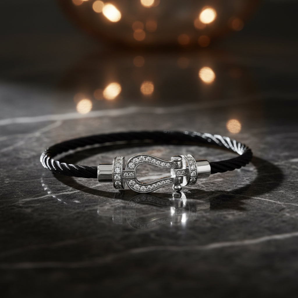 Bracelet Fer à cheval cordon - Acier Inoxydable