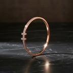 Bracelet "H" orné de pierres - Acier inoxydable