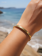 Bracelet Jonc en or simple - Acier inoxydable