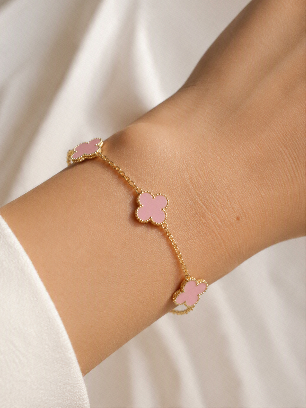 Bracelet trèfle - Acier inoxydable