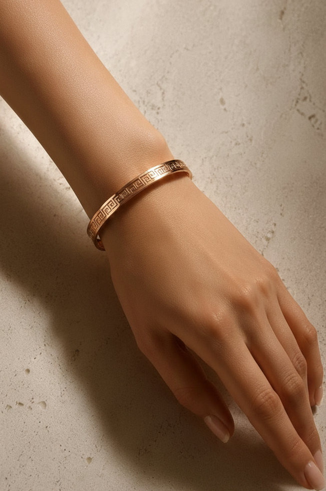 Bracelet motifs romains - Acier inoxydable