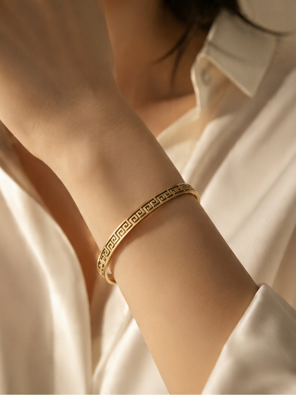 Bracelet motifs romains - Acier inoxydable
