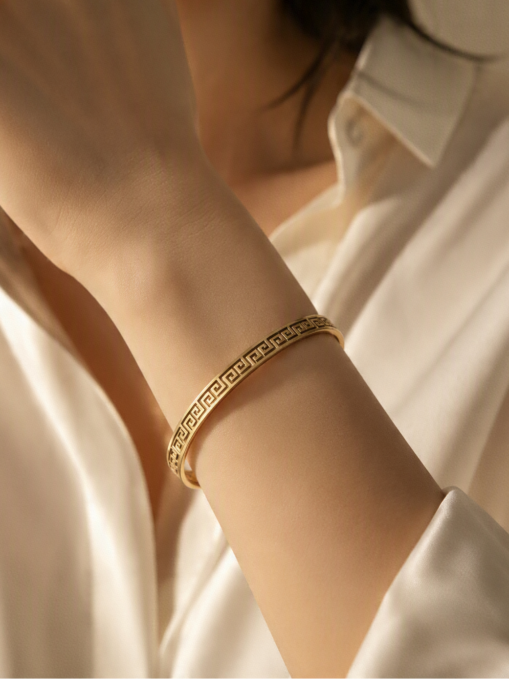 Bracelet motifs romains - Acier inoxydable