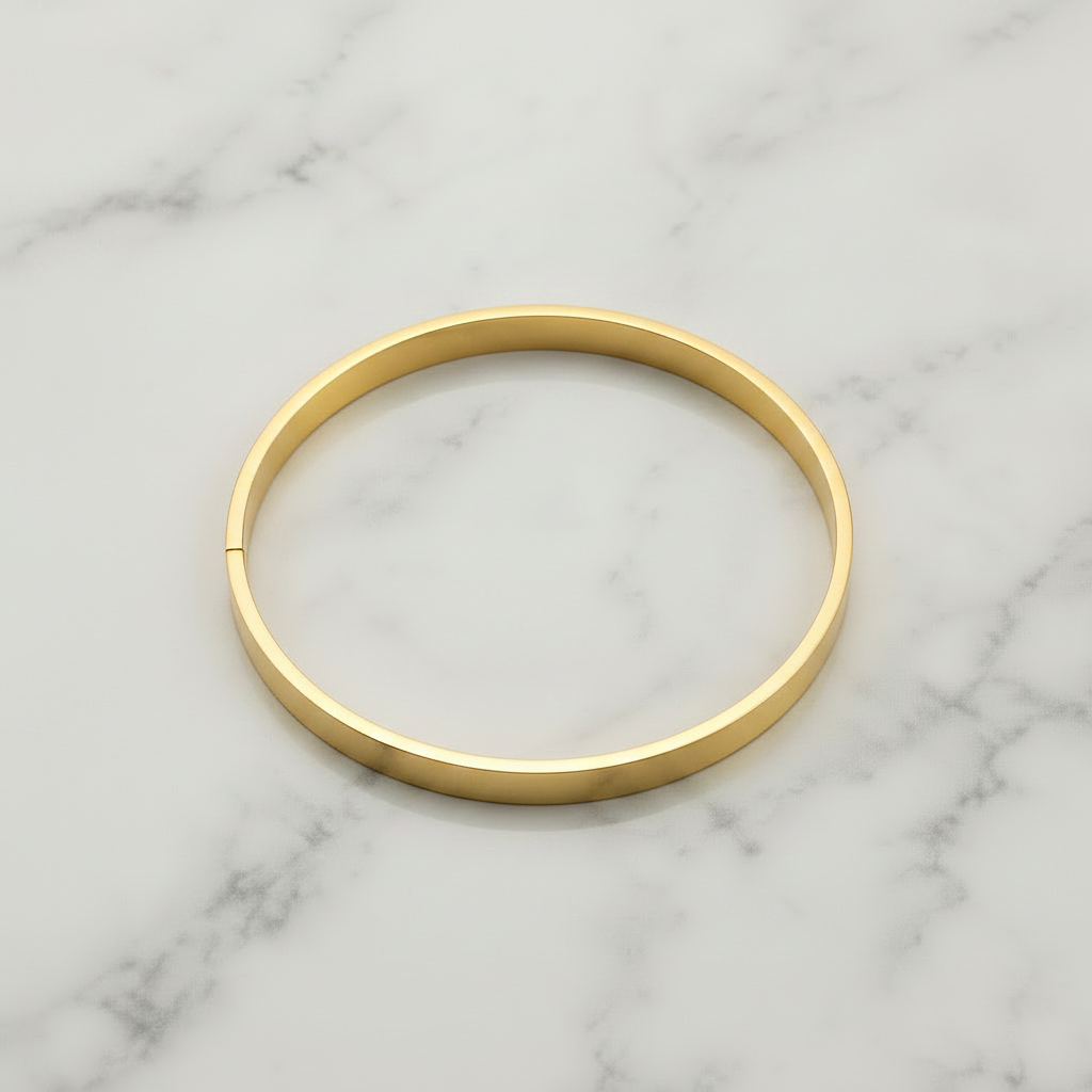 Bracelet Jonc en or simple - Acier inoxydable