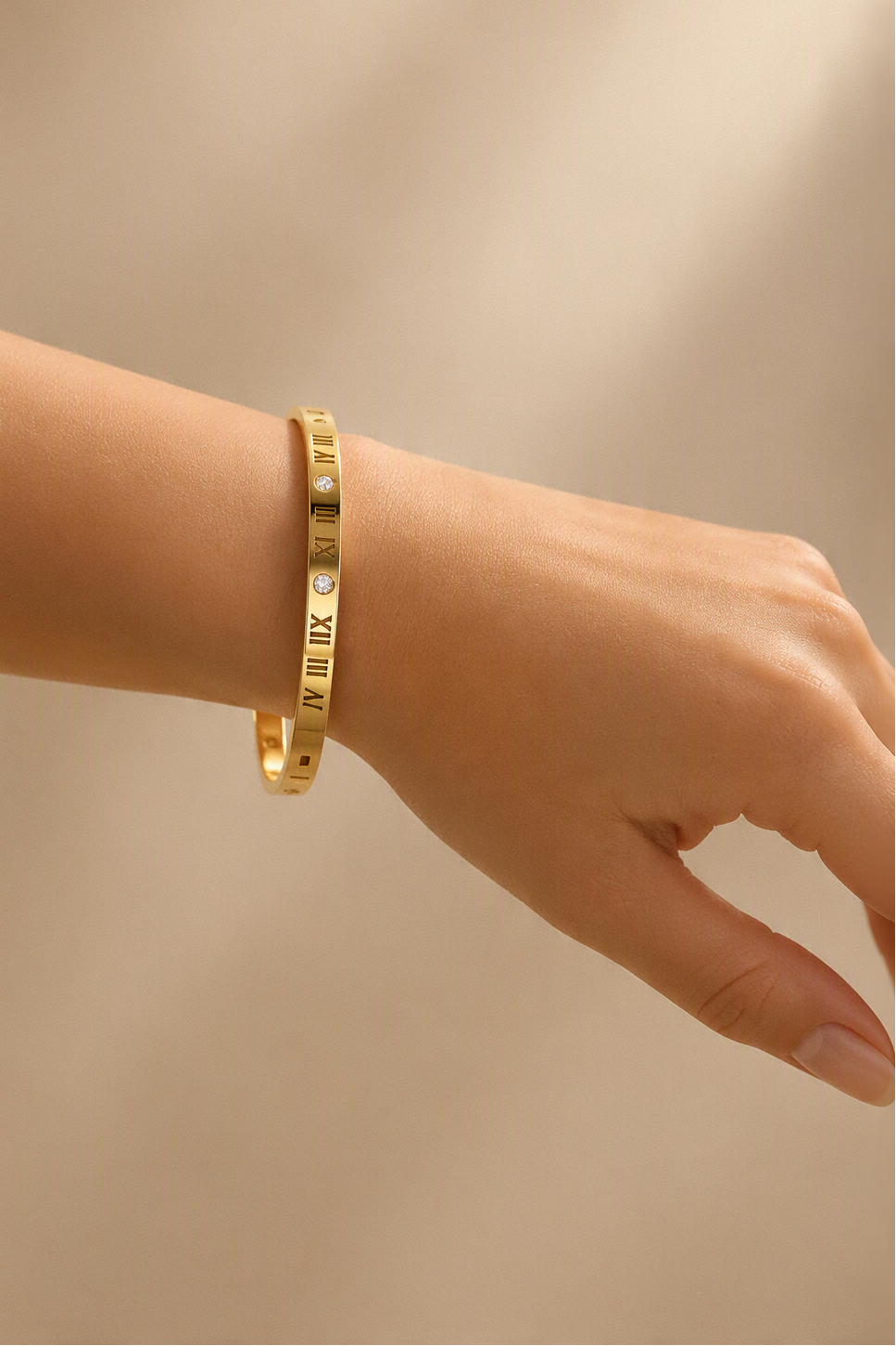 Bracelet Jonc chiffres romains