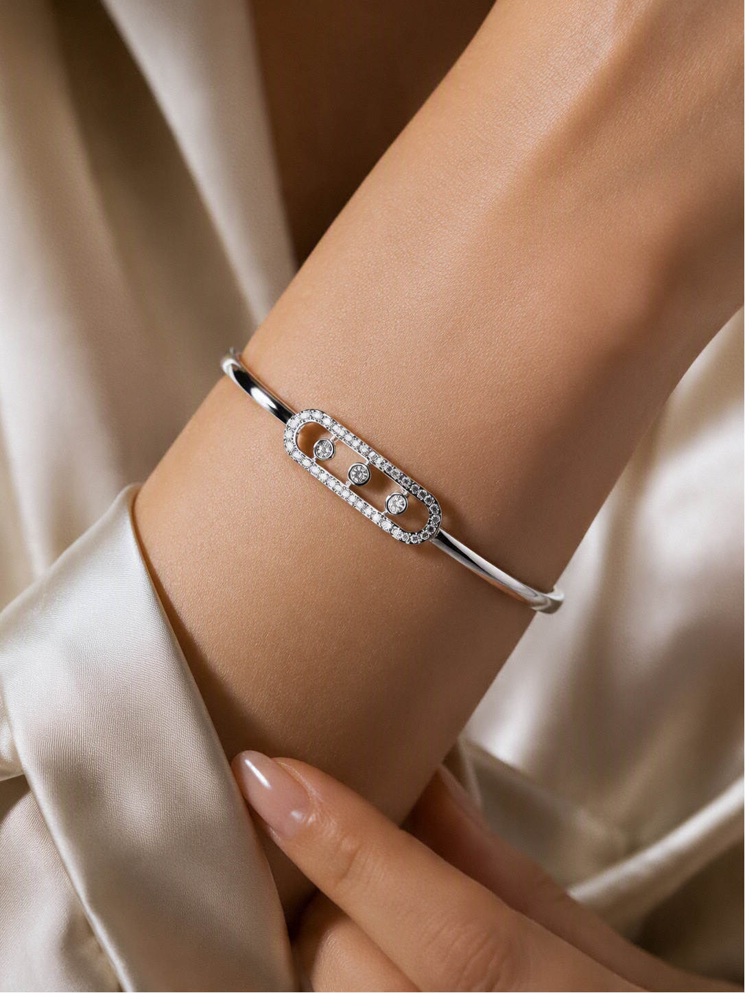 Bracelet 3 pierres - Acier Inoxydable